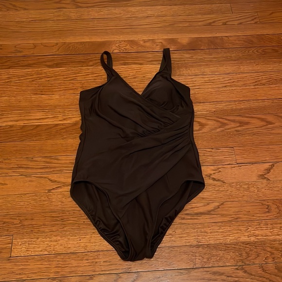 Miraclesuit Other - Miraclesuit women’s surplice bathing suit. Chocolate brown. Size 16